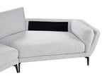 3 Seater Fabric Sofa Light Grey KANSSELI