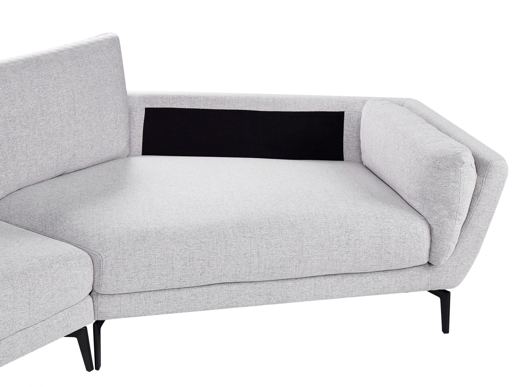 3 Seater Fabric Sofa Light Grey KANSSELI