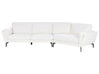 3 Seater Boucle Sofa White KANSSELI