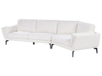 3 Seater Boucle Sofa White KANSSELI