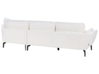 3 Seater Boucle Sofa White KANSSELI