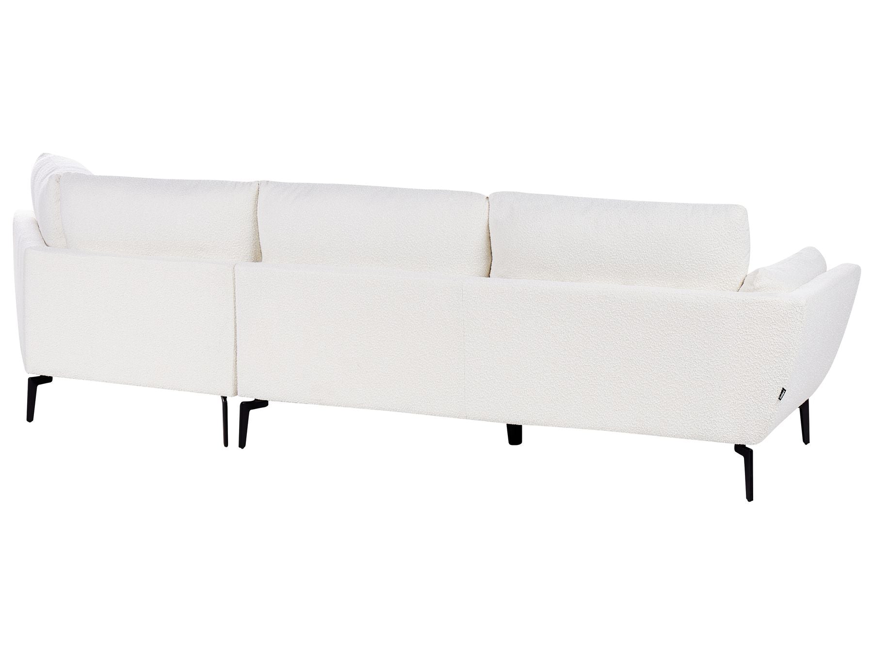 3 Seater Boucle Sofa White KANSSELI