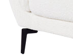 3 Seater Boucle Sofa White KANSSELI