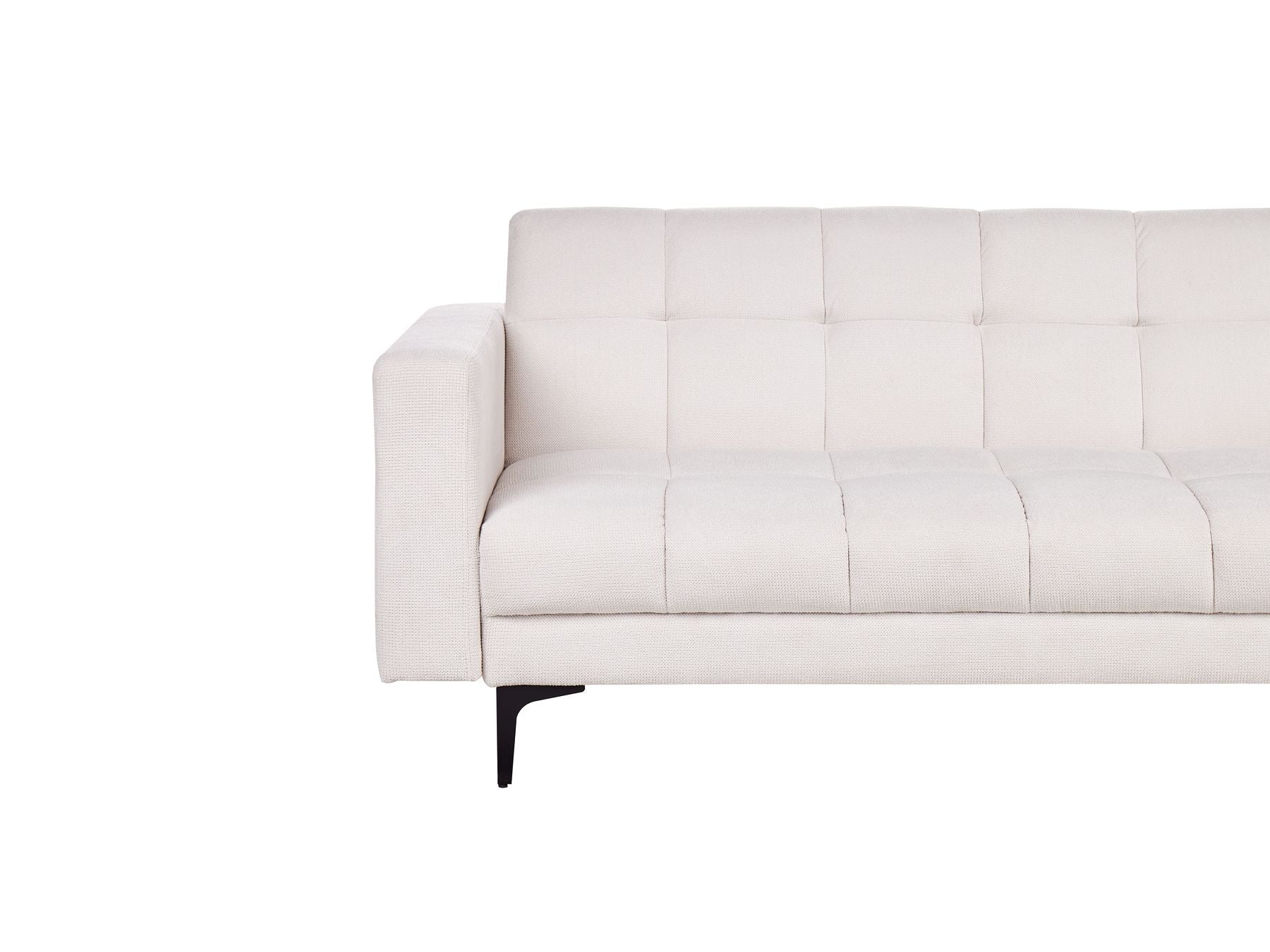 Modular U-Shape Sofa Bed ALNES Fabric Off-White 6 Seater