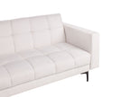Modular U-Shape Sofa Bed ALNES Fabric Off-White 6 Seater