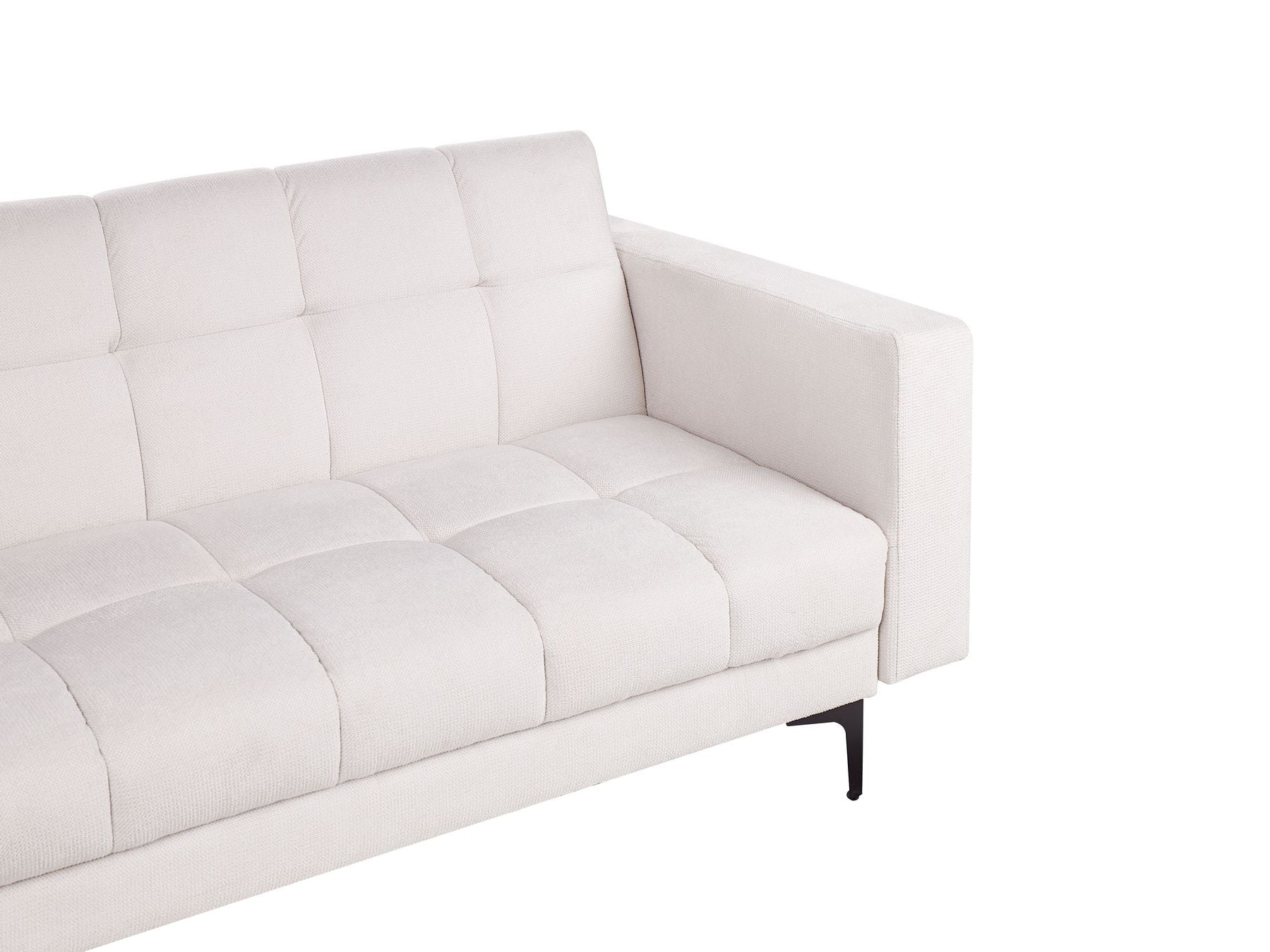 Modular U-Shape Sofa Bed ALNES Fabric Off-White 6 Seater