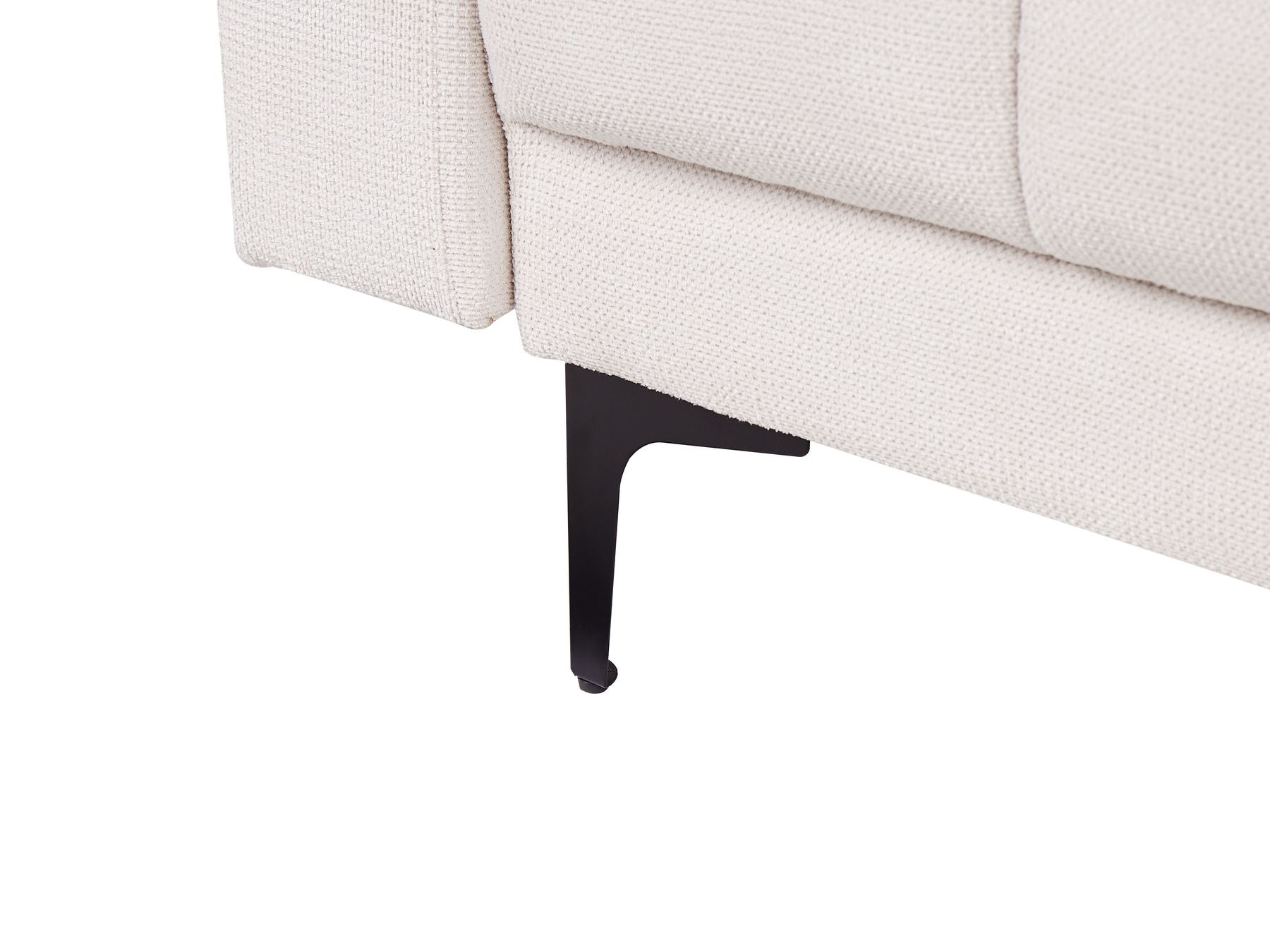 Modular U-Shape Sofa Bed ALNES Fabric Off-White 6 Seater