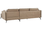 Left Hand Fabric Corner Sofa Light Brown ALTAN
