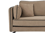 Left Hand Fabric Corner Sofa Light Brown ALTAN