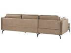 Right Hand Fabric Corner Sofa Light Brown ALTAN