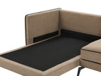 Right Hand Fabric Corner Sofa Light Brown ALTAN