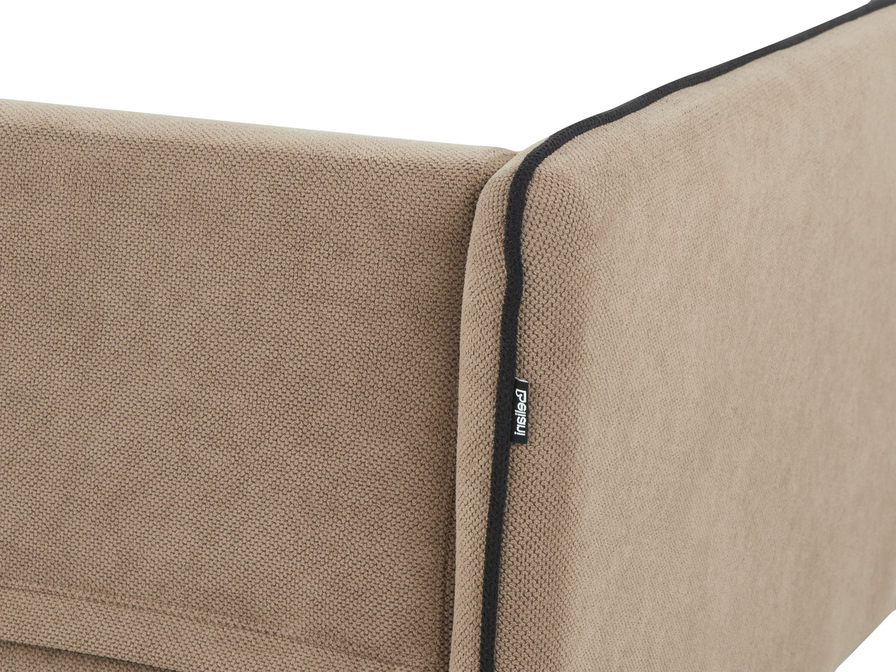 Right Hand Fabric Corner Sofa Light Brown ALTAN