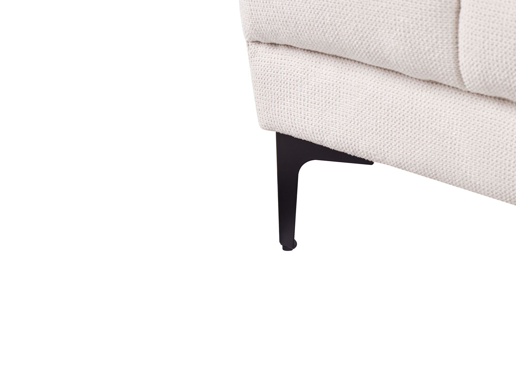 Modular Corner Sofa Bed ALNES Fabric Off-White 4 Seater Left Hand
