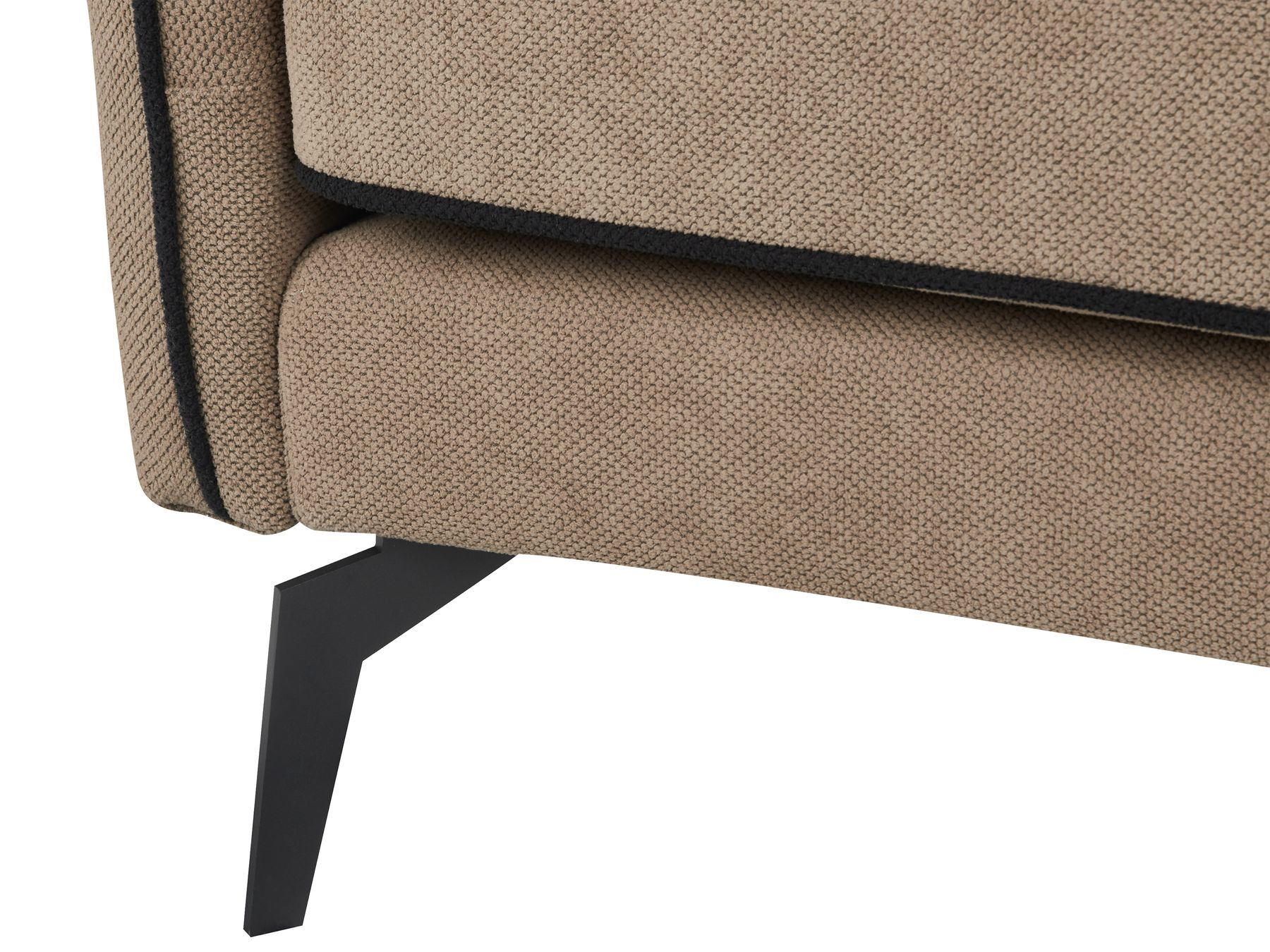 Right Hand Fabric Corner Sofa Light Brown ALTAN