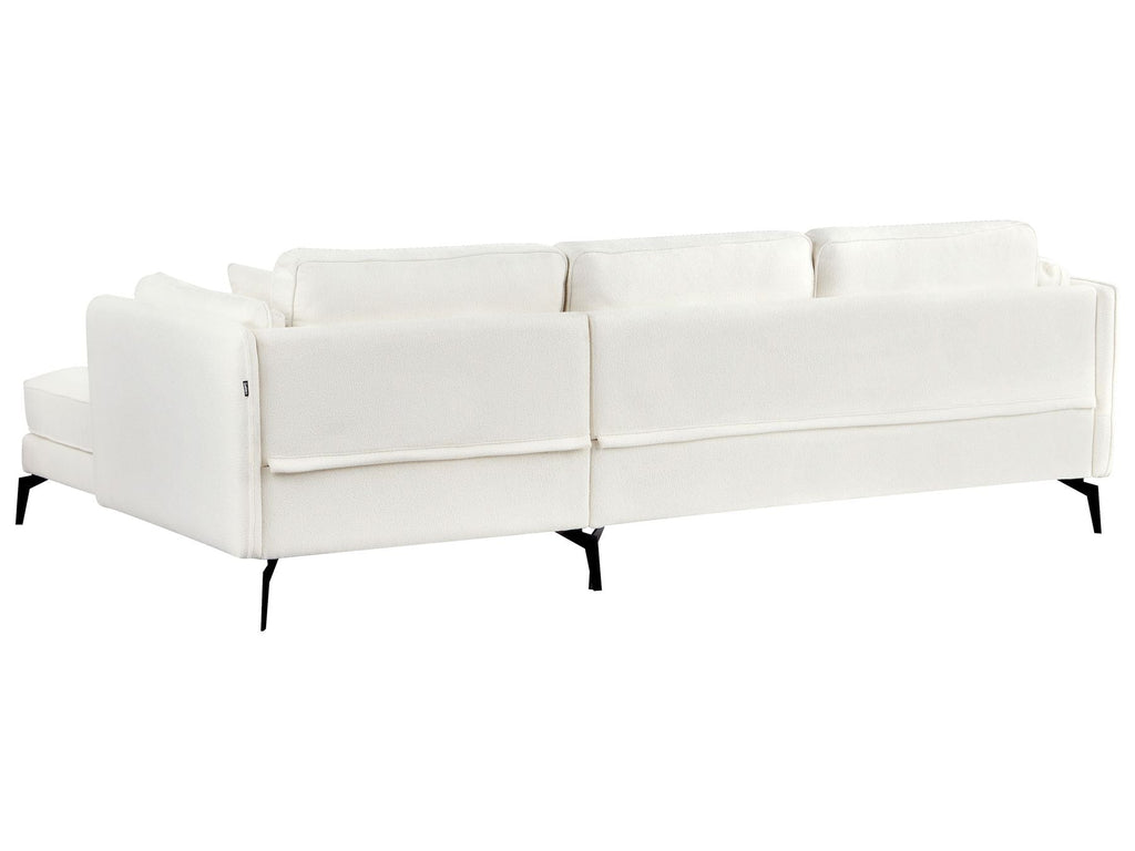 Left Hand Boucle Corner Sofa Off-White ALTAN