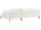Left Hand Boucle Corner Sofa Off-White ALTAN