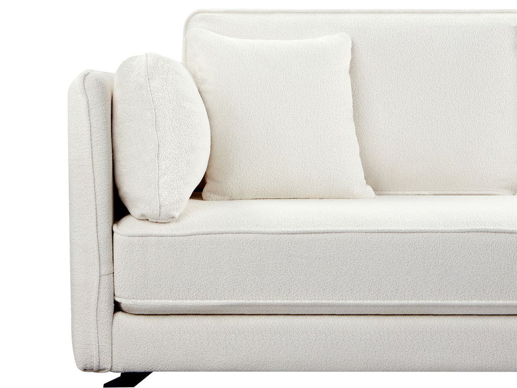 Left Hand Boucle Corner Sofa Off-White ALTAN