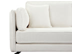 Left Hand Boucle Corner Sofa Off-White ALTAN