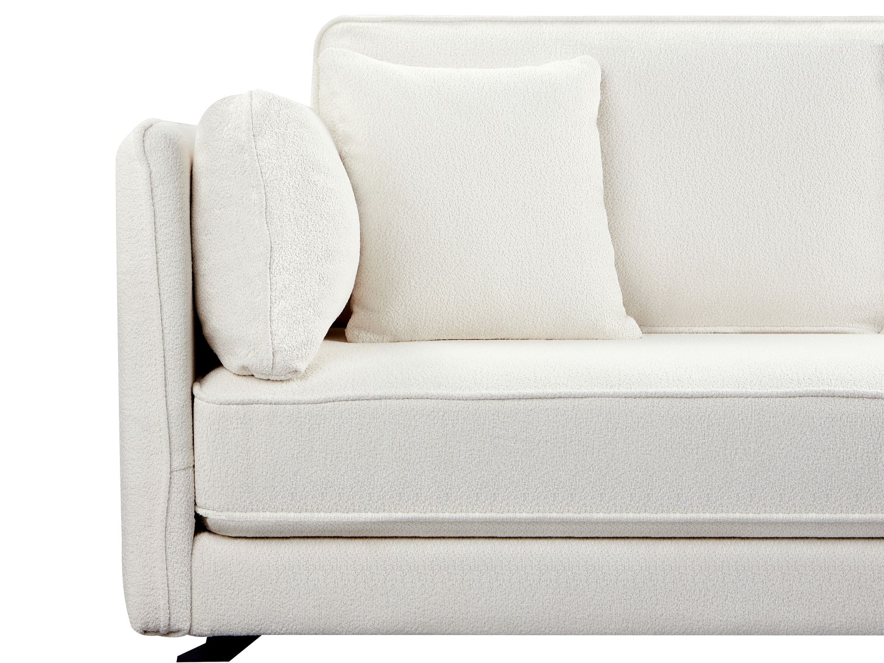 Left Hand Boucle Corner Sofa Off-White ALTAN
