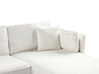 Left Hand Boucle Corner Sofa Off-White ALTAN