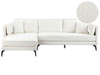 Right Hand Boucle Corner Sofa Off-White ALTAN