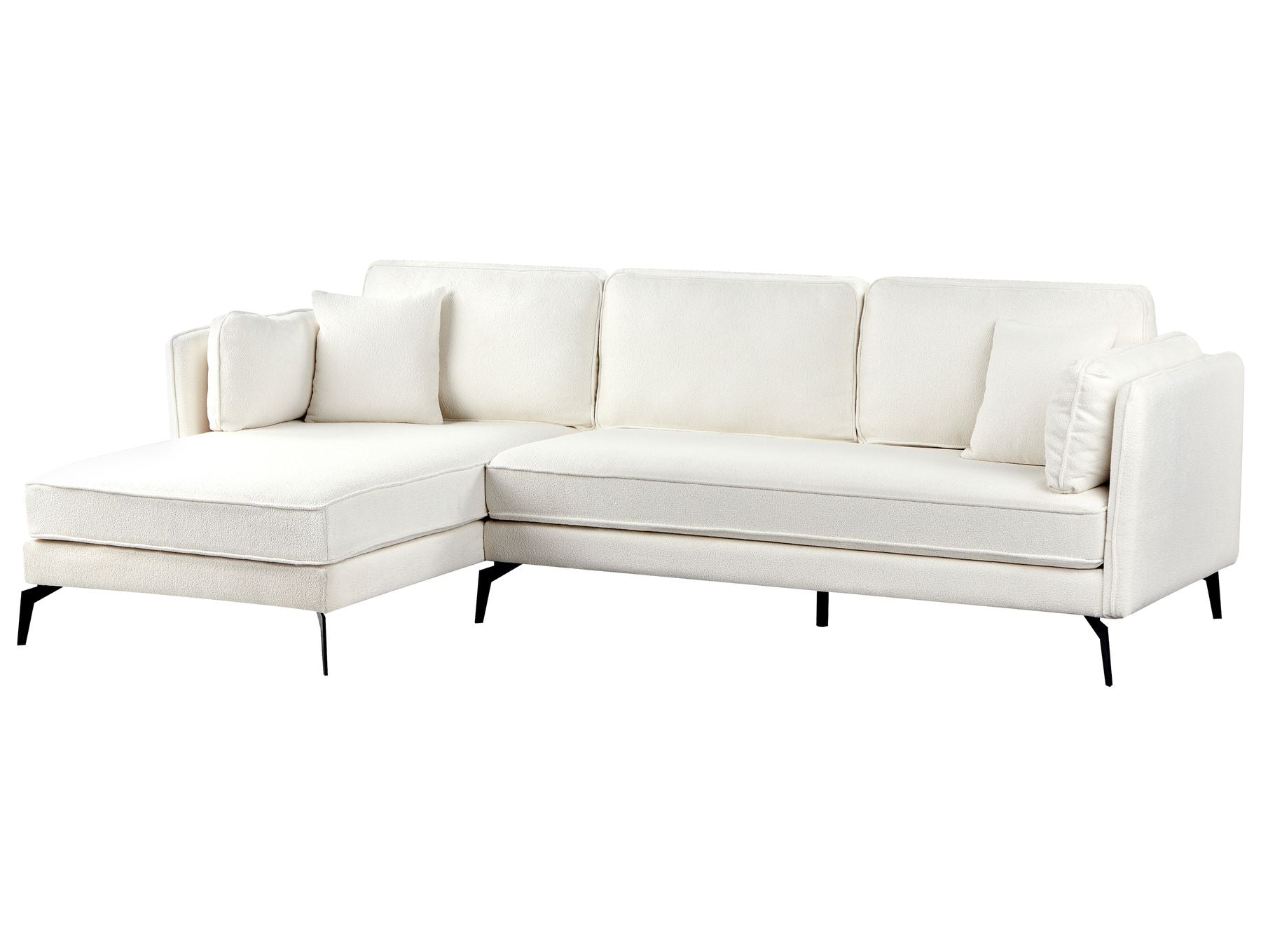 Right Hand Boucle Corner Sofa Off-White ALTAN