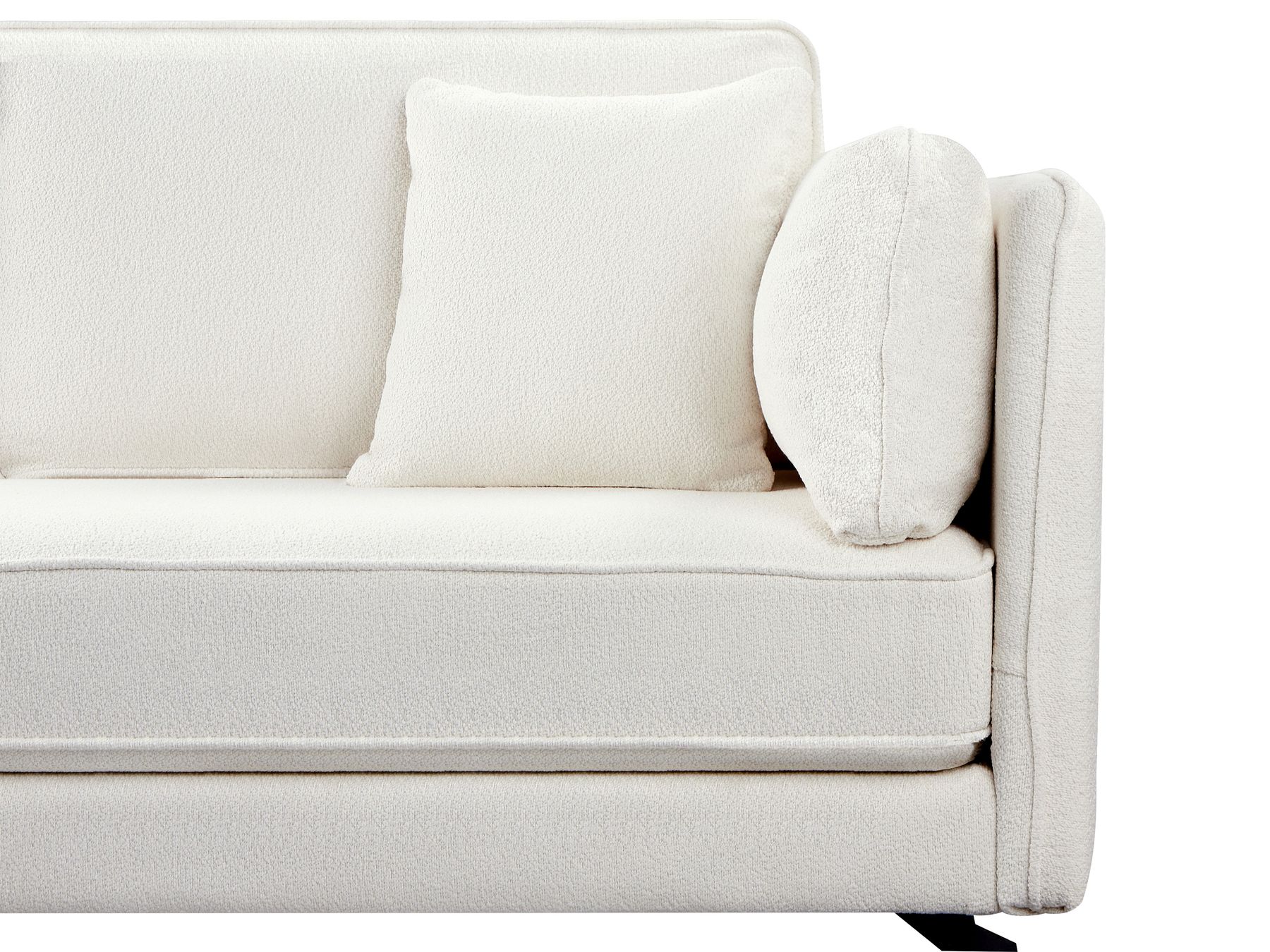 Right Hand Boucle Corner Sofa Off-White ALTAN
