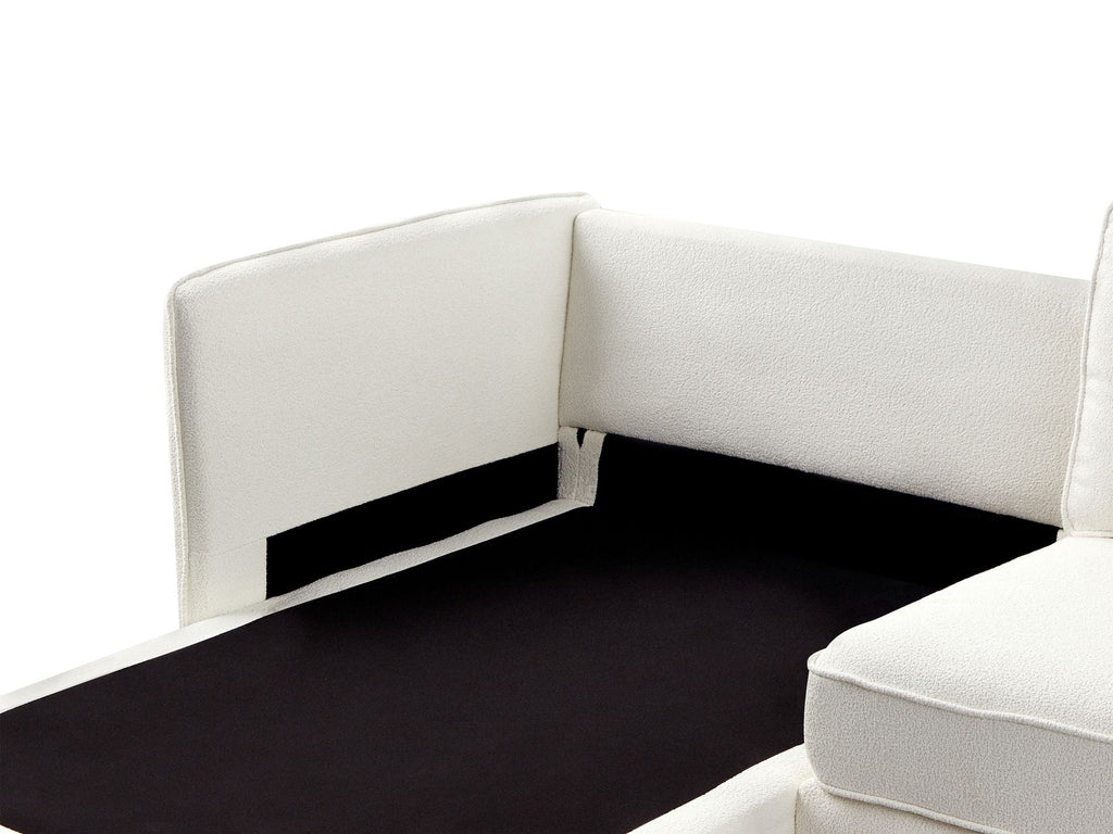 Right Hand Boucle Corner Sofa Off-White ALTAN