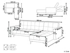 Modular Corner Sofa Bed ALNES Fabric Off-White 4 Seater