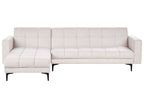 Modular Corner Sofa Bed ALNES Fabric Off-White 4 Seater Right Hand