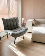 Modular Sofa FALSTERBO Corduroy Off-White with Ottoman 3 Seater