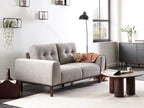 2 Seater Fabric Sofa Light Grey LAURILA