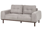 2 Seater Fabric Sofa Light Grey LAURILA