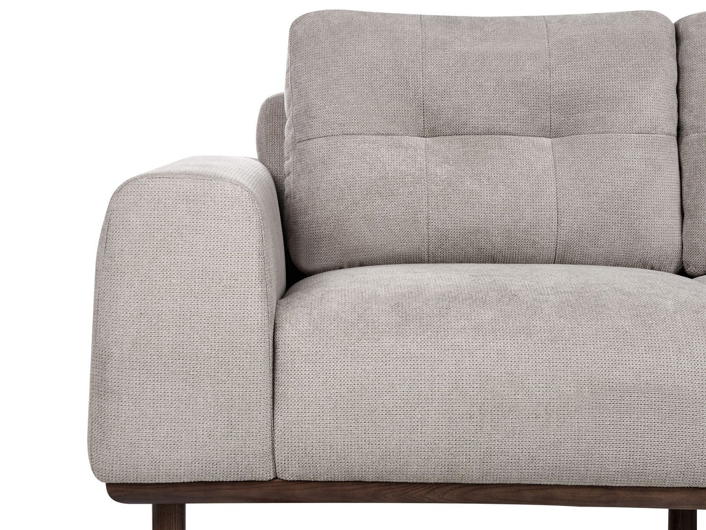 2 Seater Fabric Sofa Light Grey LAURILA