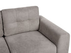 2 Seater Fabric Sofa Light Grey LAURILA