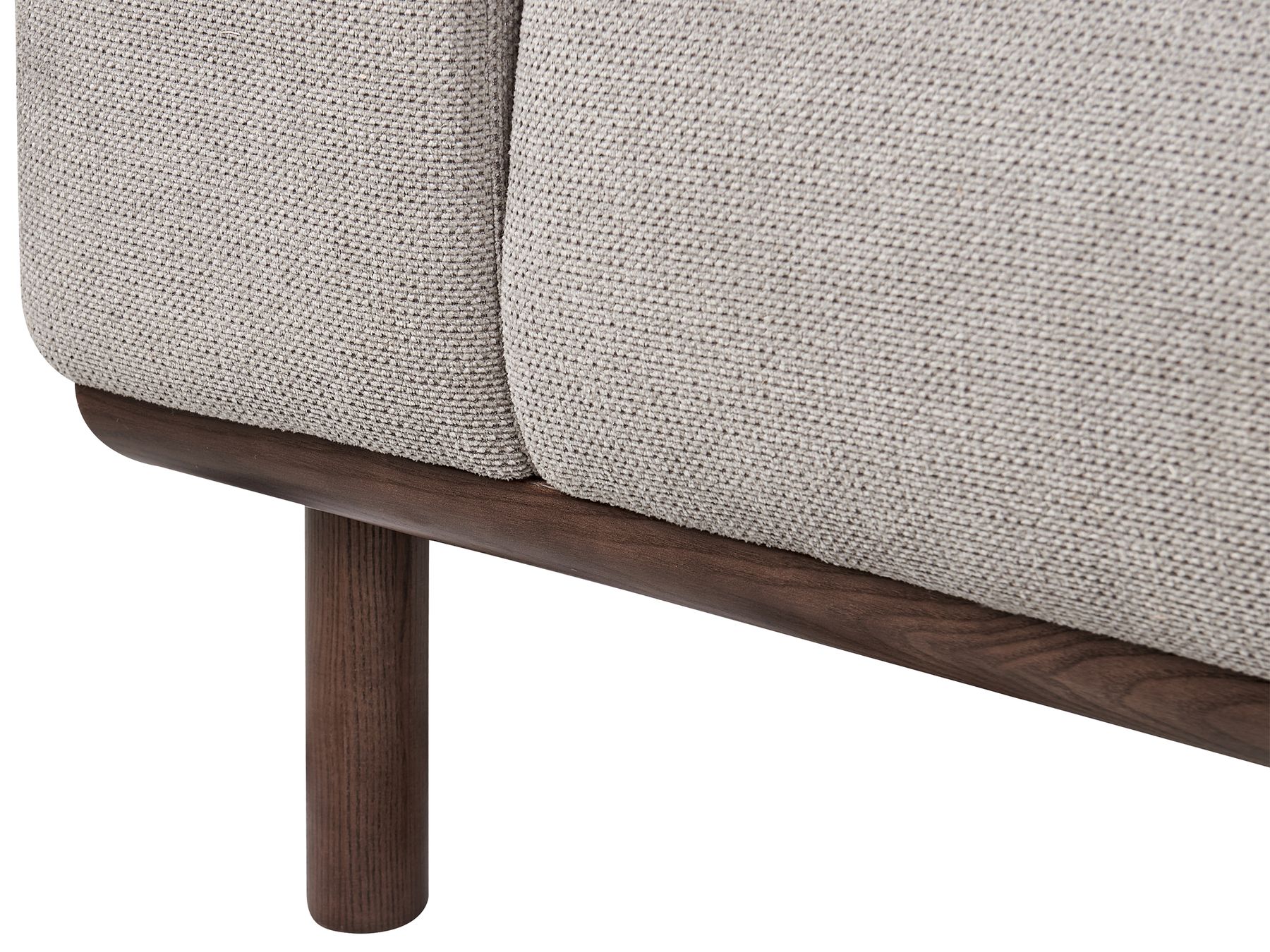 2 Seater Fabric Sofa Light Grey LAURILA