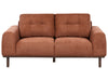 2 Seater Fabric Sofa Golden Brown