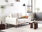 2 Seater Fabric Sofa Light Beige LAURILA