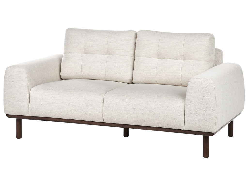 2 Seater Fabric Sofa Light Beige LAURILA