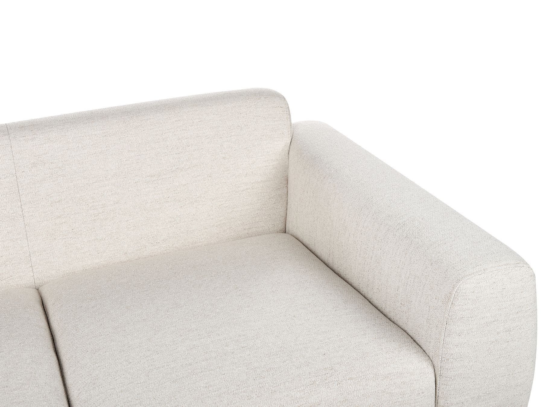 2 Seater Fabric Sofa Light Beige LAURILA