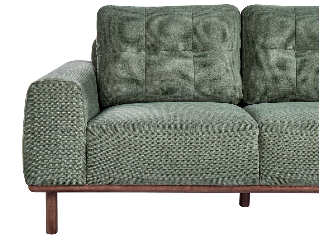 2 Seater Fabric Sofa Green LAURILA