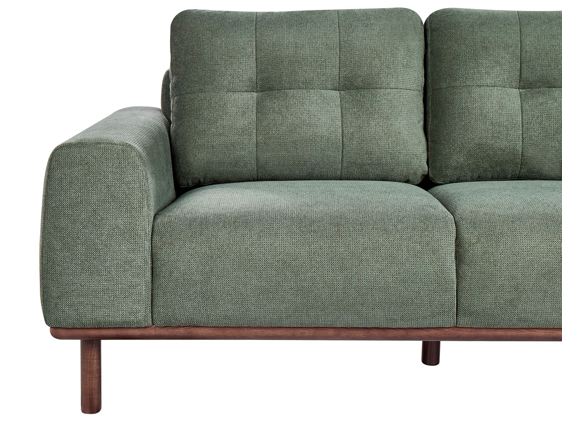 2 Seater Fabric Sofa Green LAURILA