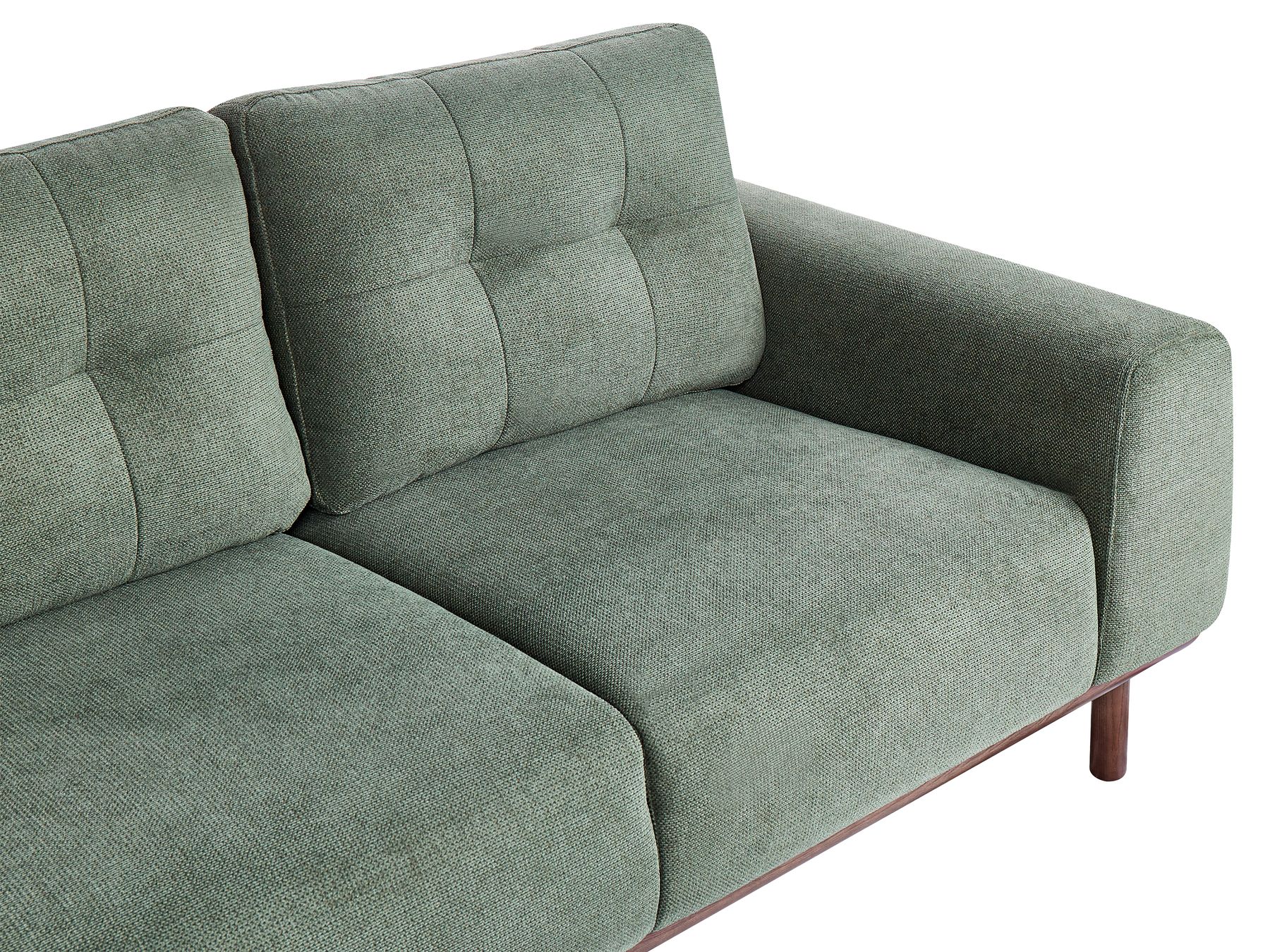 2 Seater Fabric Sofa Green LAURILA