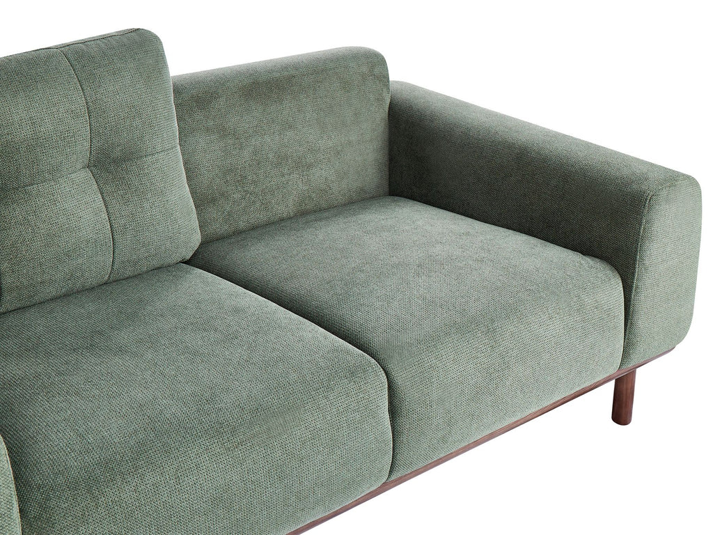 2 Seater Fabric Sofa Green LAURILA