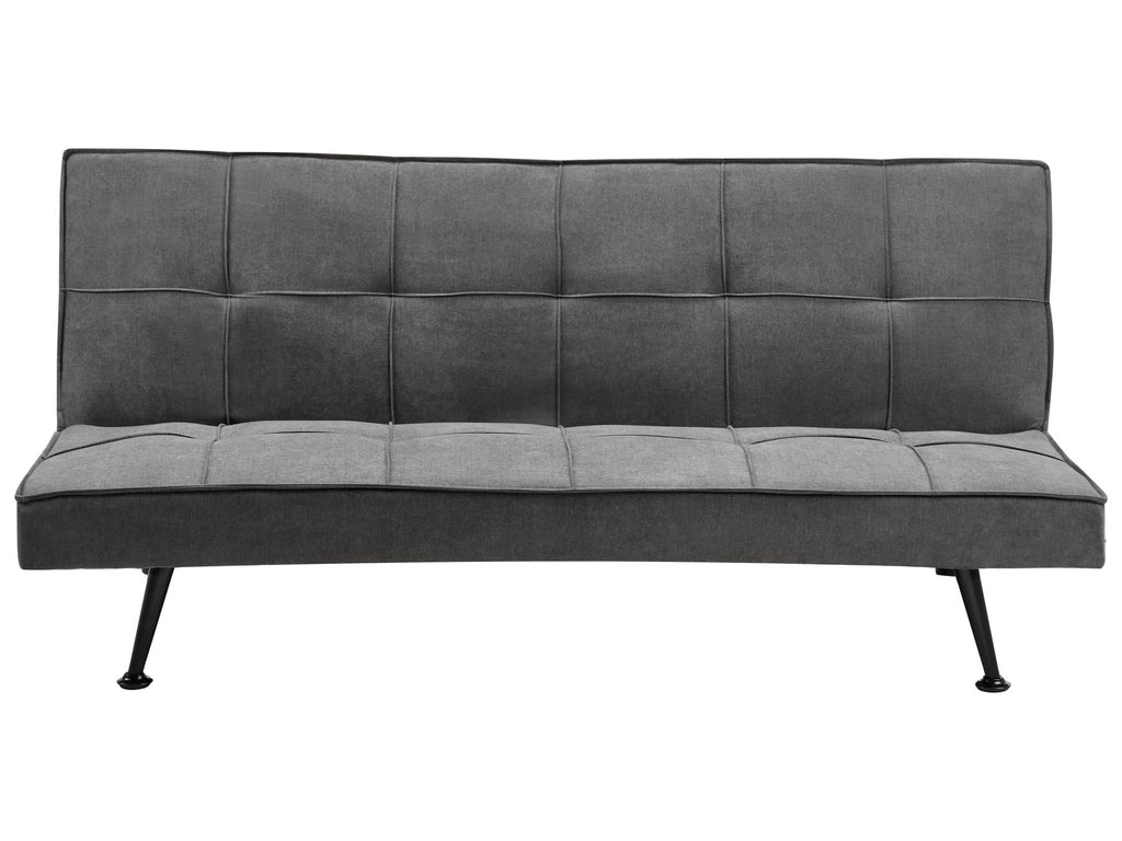 Sofa Bed HASLE Fabric Dark Grey 3 Seater
