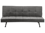 Sofa Bed HASLE Fabric Dark Grey 3 Seater