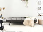 Sofa Bed HASLE Fabric Dark Grey 3 Seater