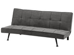 Sofa Bed HASLE Fabric Dark Grey 3 Seater