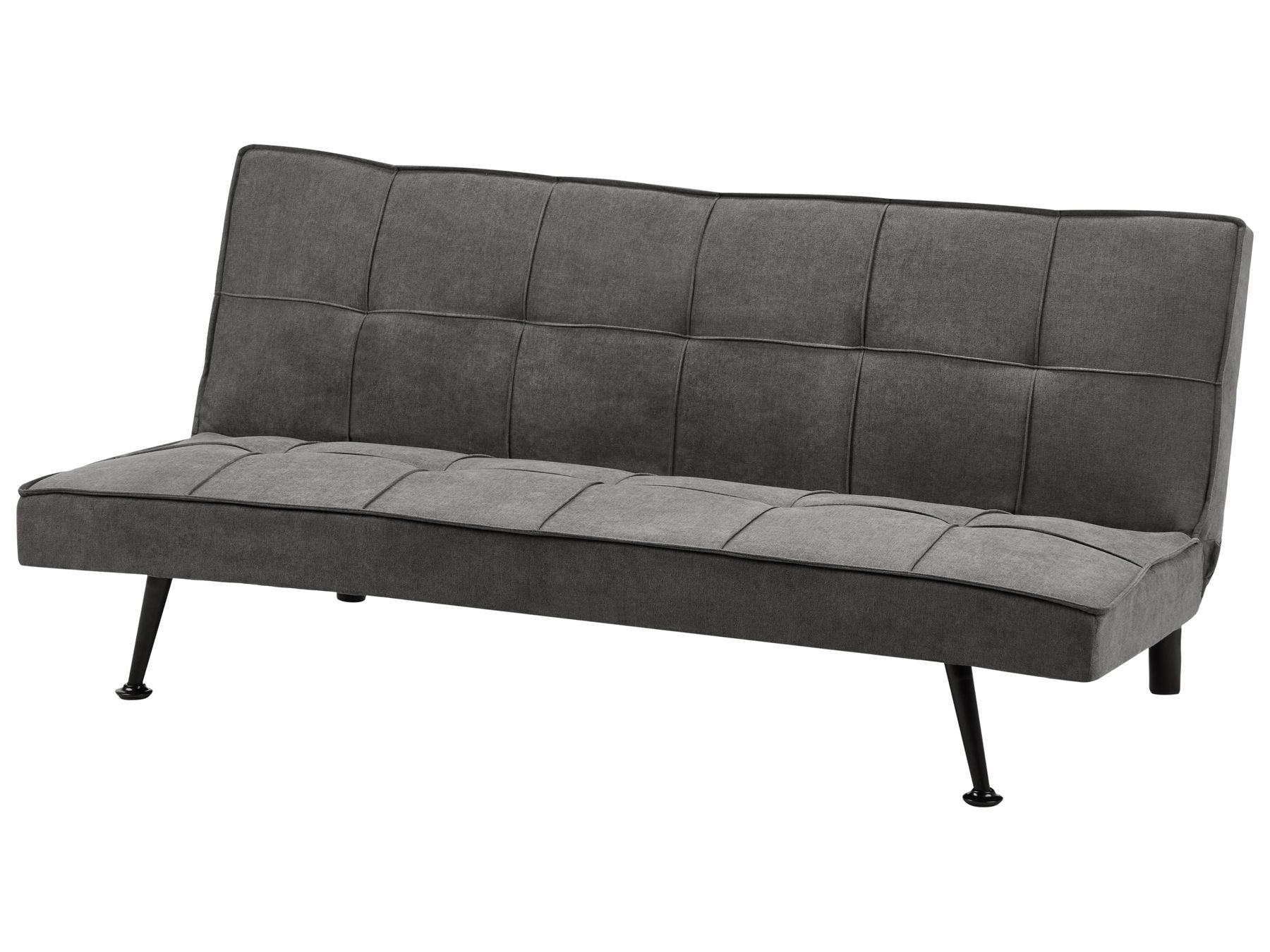 Sofa Bed HASLE Fabric Dark Grey 3 Seater