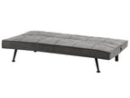 Sofa Bed HASLE Fabric Dark Grey 3 Seater